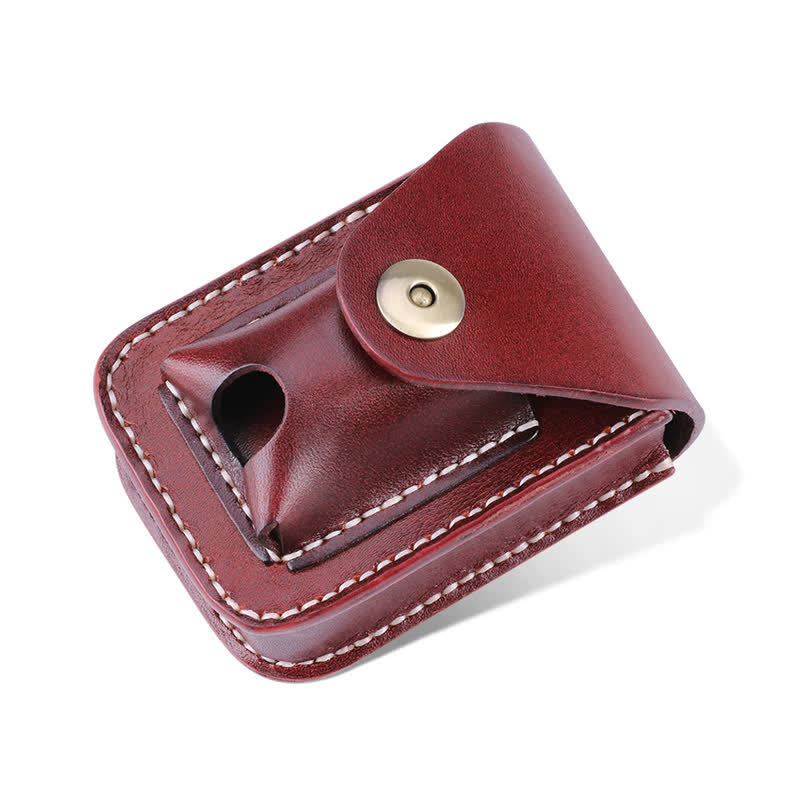 Mini étui à cigarettes portable en cuir avec ceinture