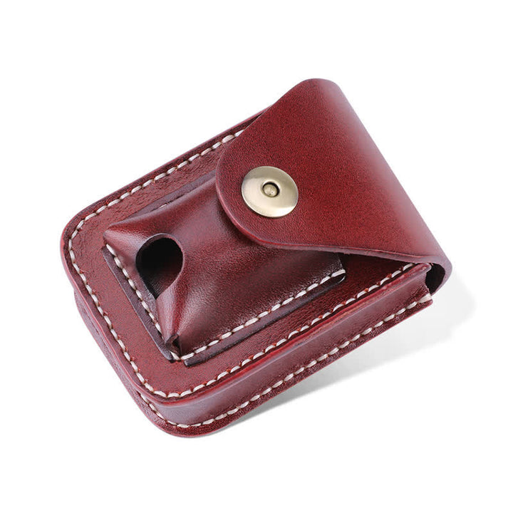 Mini étui à cigarettes portable en cuir avec ceinture