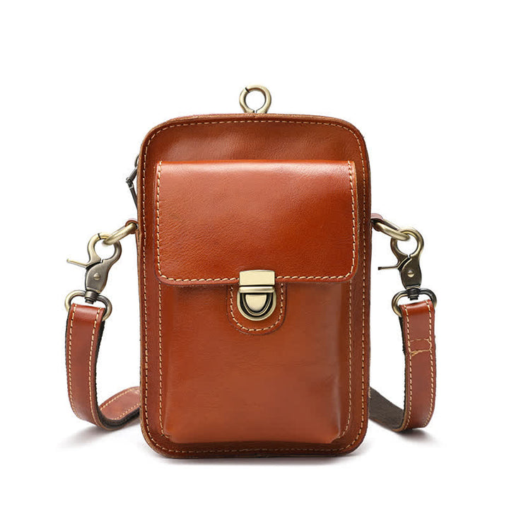 Sac ceinture vintage en cuir tanné végétal