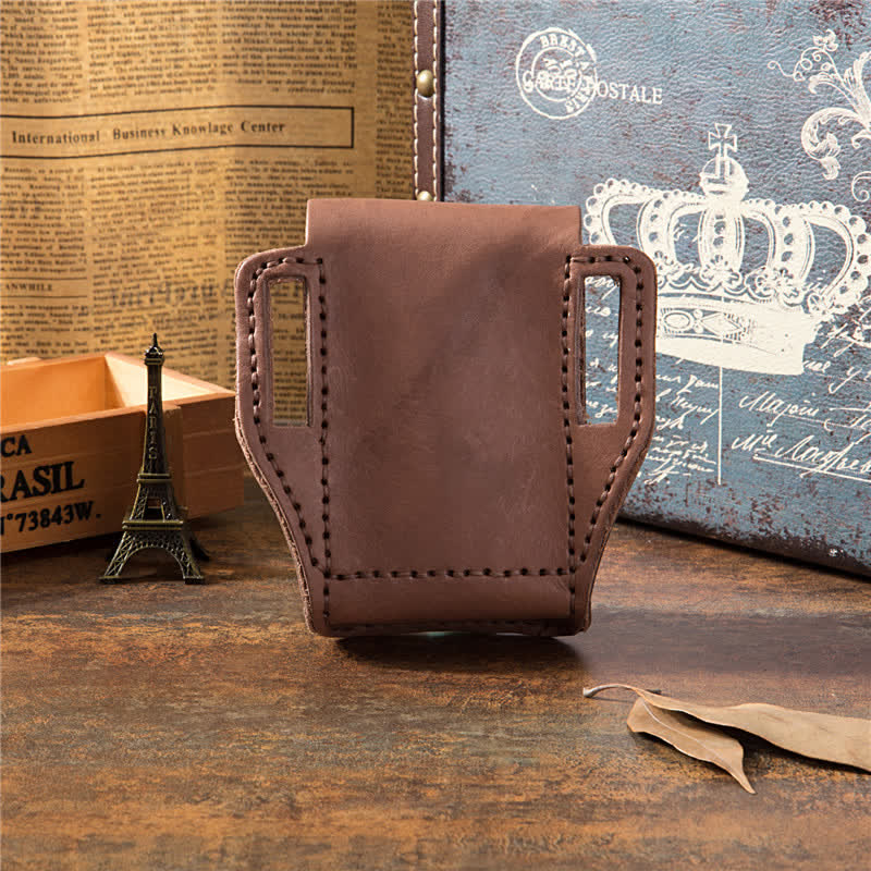 Porte-allume-cigare miniature en forme d'étoile, sac ceinture en cuir