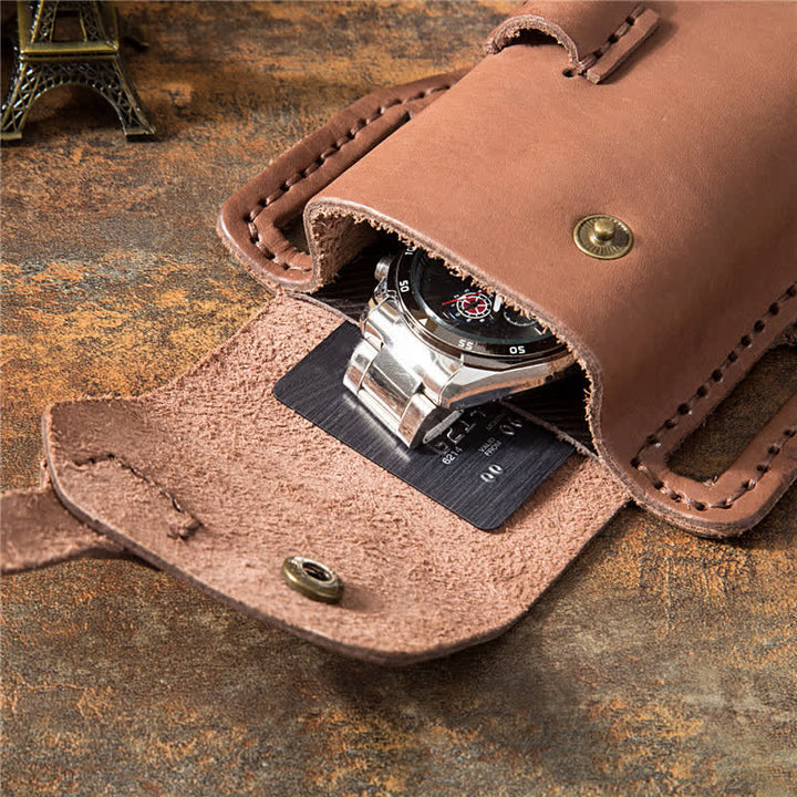 Porte-allume-cigare miniature en forme d'étoile, sac ceinture en cuir