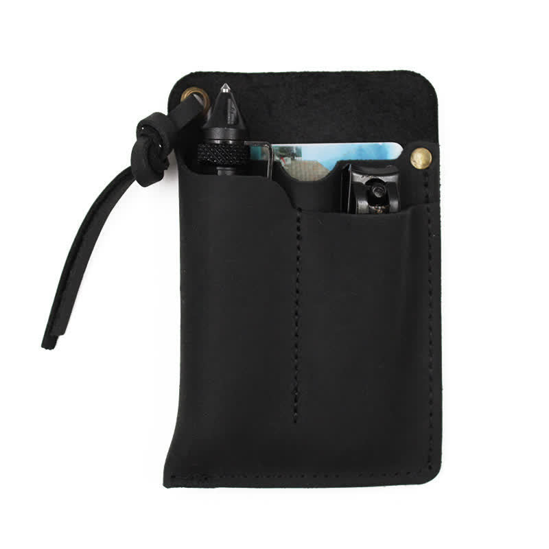 Sac ceinture en cuir EDC portable et pratique pour l'extérieur