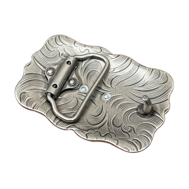 Ceinture en cuir à boucle pour homme avec motif cheval sauvage western