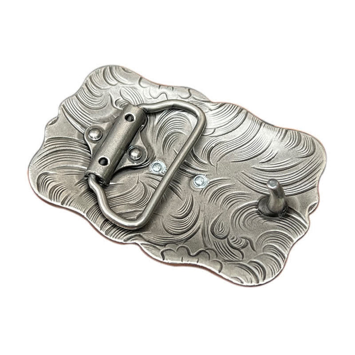 Ceinture en cuir à boucle pour homme avec motif cheval sauvage western