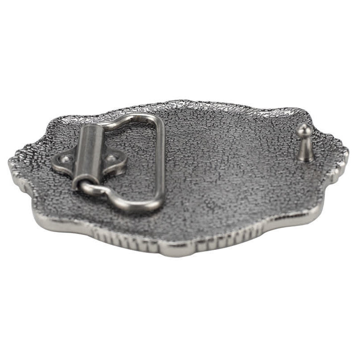 Ceinture en cuir à boucle pour homme avec motif de croix religieuse