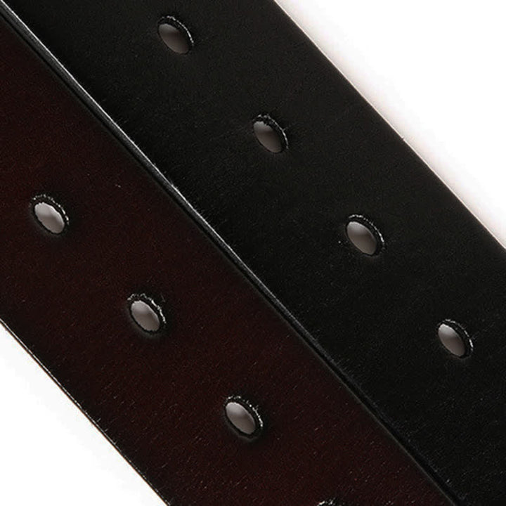Ceinture en cuir avec rivets en métal lourd pour jeans de moto