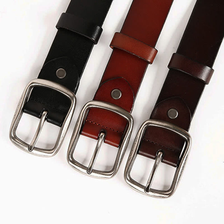 Ceinture en cuir cloutée à rivets géométriques vintage en métal