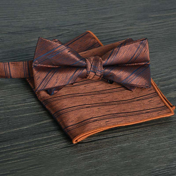 Ensemble de 2 nœuds papillons de mariage formels à pois et fleurs pour hommes