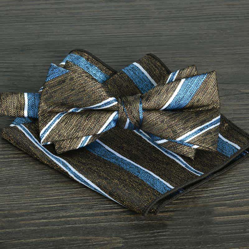 Ensemble de 2 nœuds papillons de mariage formels à pois et fleurs pour hommes