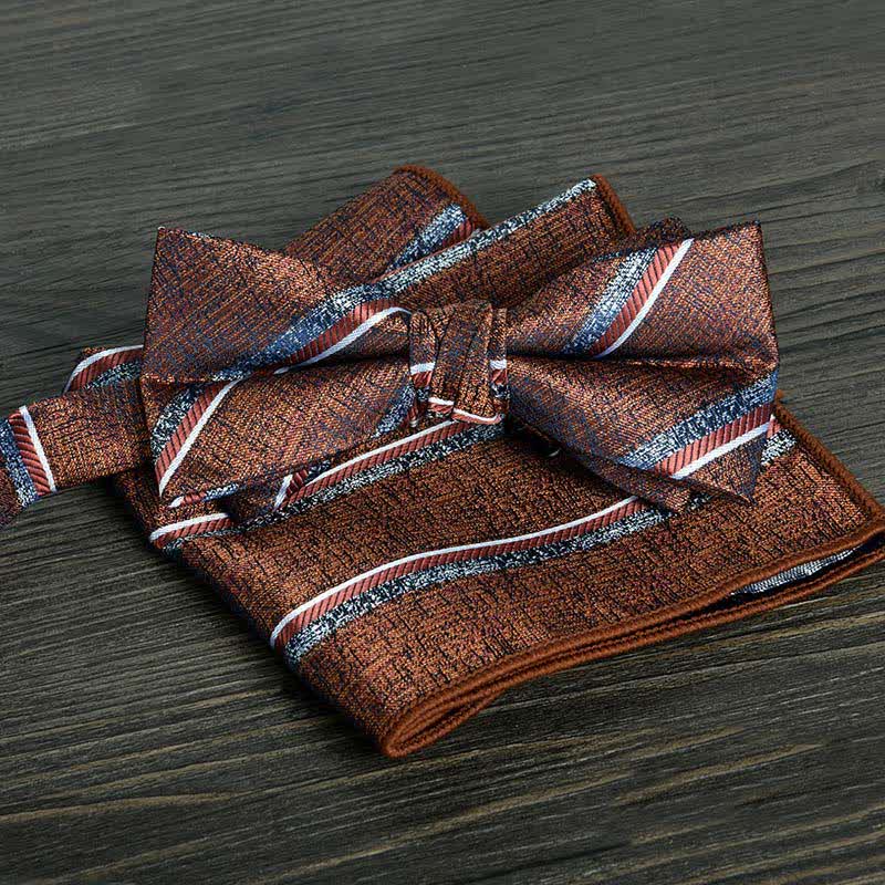 Ensemble de 2 nœuds papillons de mariage formels à pois et fleurs pour hommes