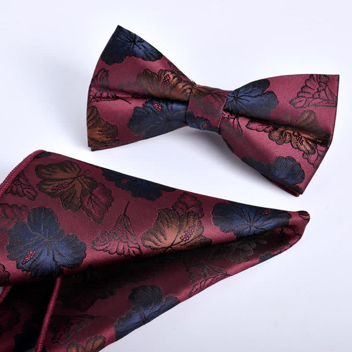 Ensemble de 2 nœuds papillons formels bordeaux pour hommes