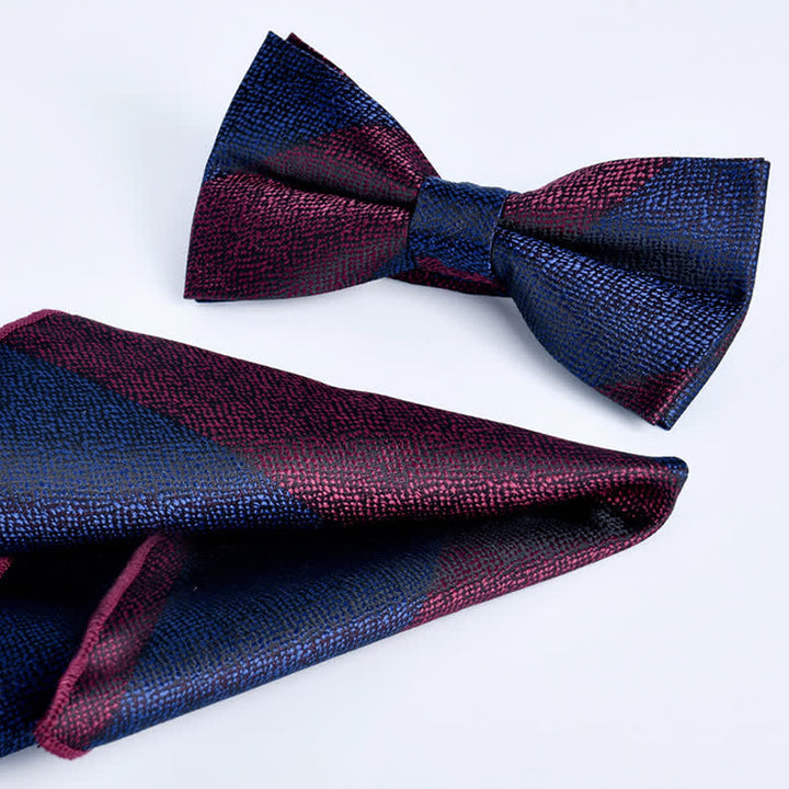 Ensemble de 2 nœuds papillons formels bordeaux pour hommes