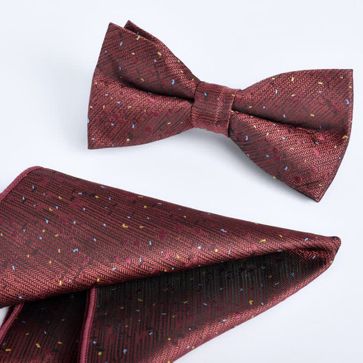 Ensemble de 2 nœuds papillons formels bordeaux pour hommes