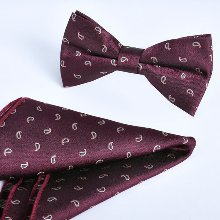 Ensemble de 2 nœuds papillons formels bordeaux pour hommes