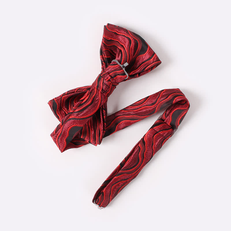 Nœud papillon double épaisseur imprimé vagues océaniques pour homme