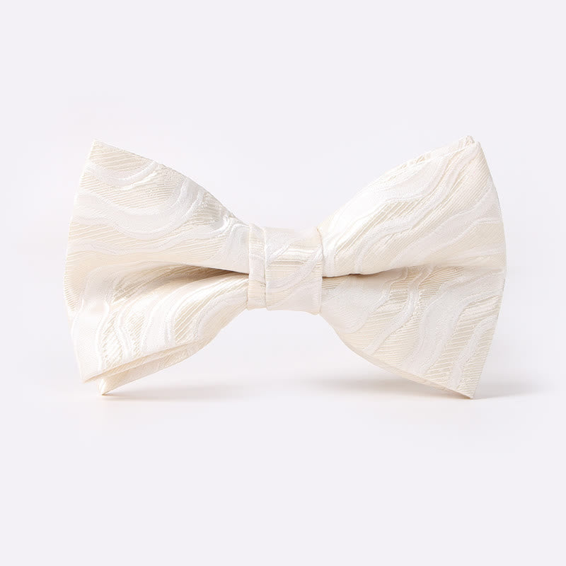 Nœud papillon double épaisseur imprimé vagues océaniques pour homme