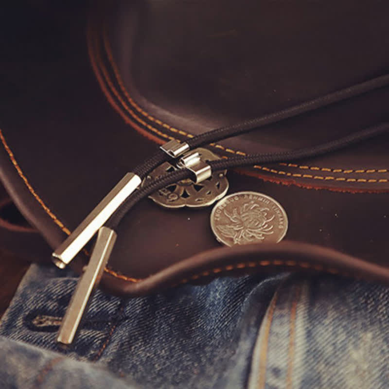 Cravate bolo exotique creuse à noeud celtique vintage