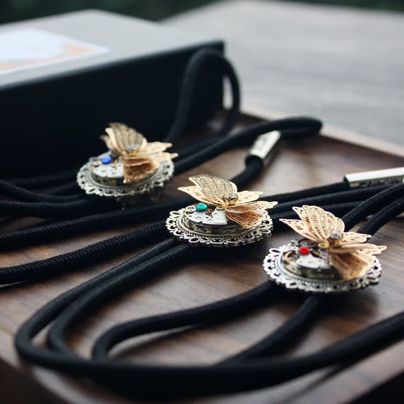 Pendentif papillon 3D Steampunk Bolo Tie