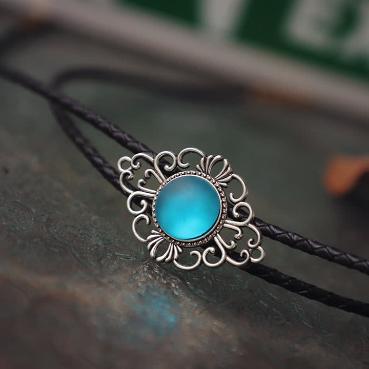 Pendentif Bolo Tie en imitation émail coloré artistique