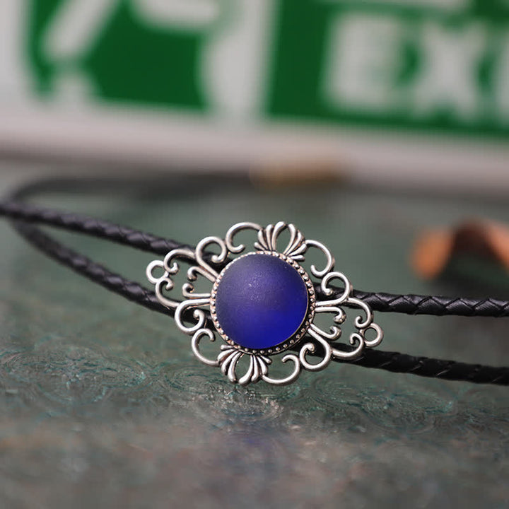 Pendentif Bolo Tie en imitation émail coloré artistique