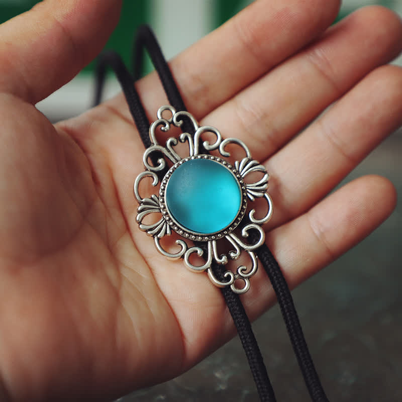 Pendentif Bolo Tie en imitation émail coloré artistique