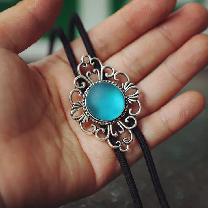 Pendentif Bolo Tie en imitation émail coloré artistique