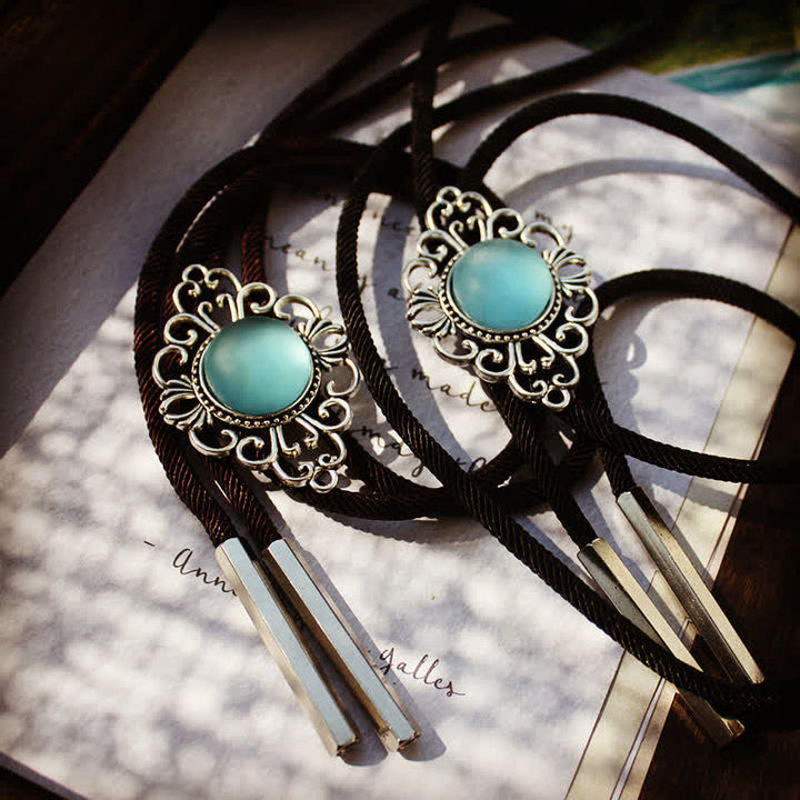 Pendentif Bolo Tie en imitation émail coloré artistique