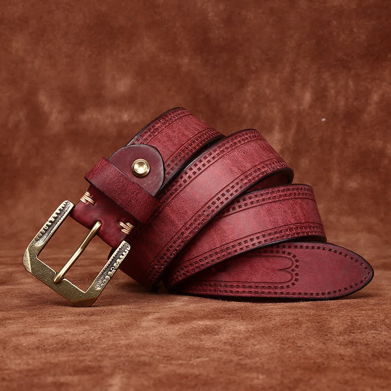 Ceinture en cuir pour homme, style jean décontracté et rétro