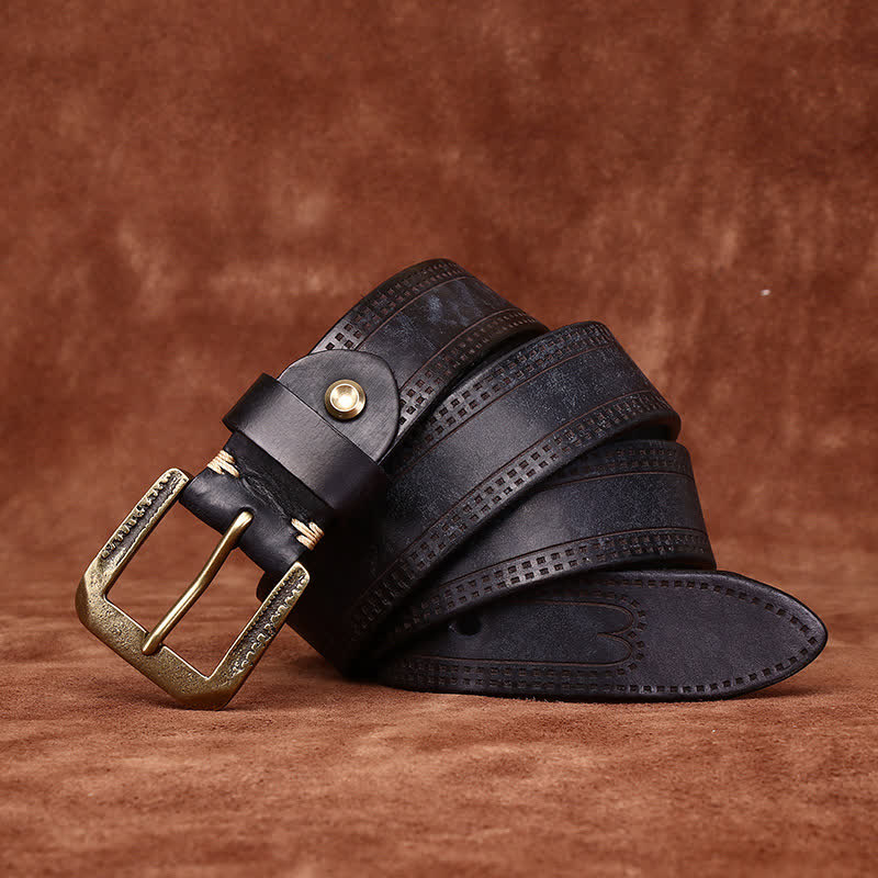 Ceinture en cuir pour homme, style jean décontracté et rétro
