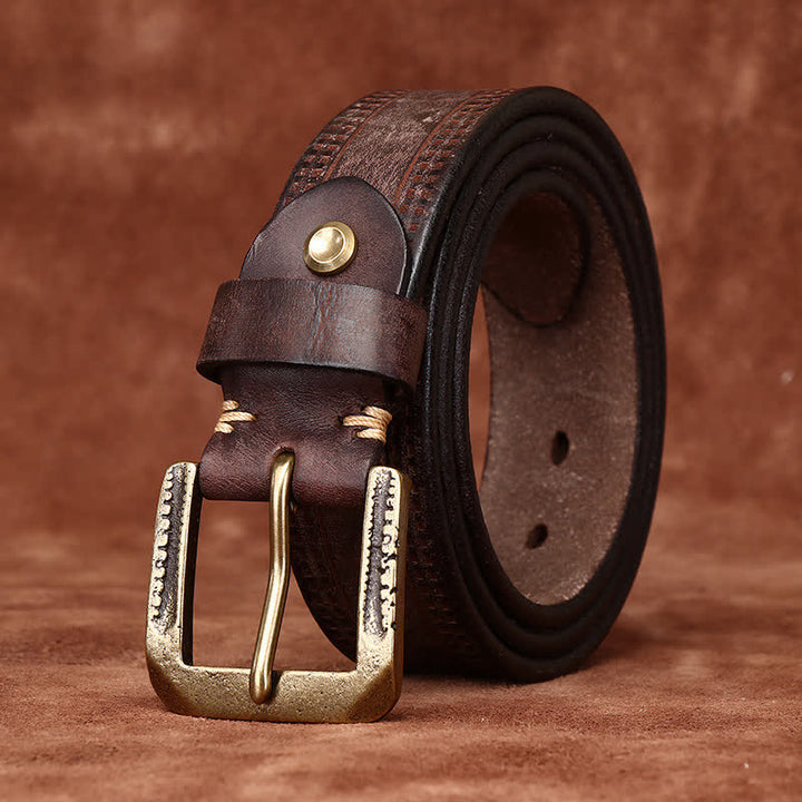 Ceinture en cuir pour homme, style jean décontracté et rétro