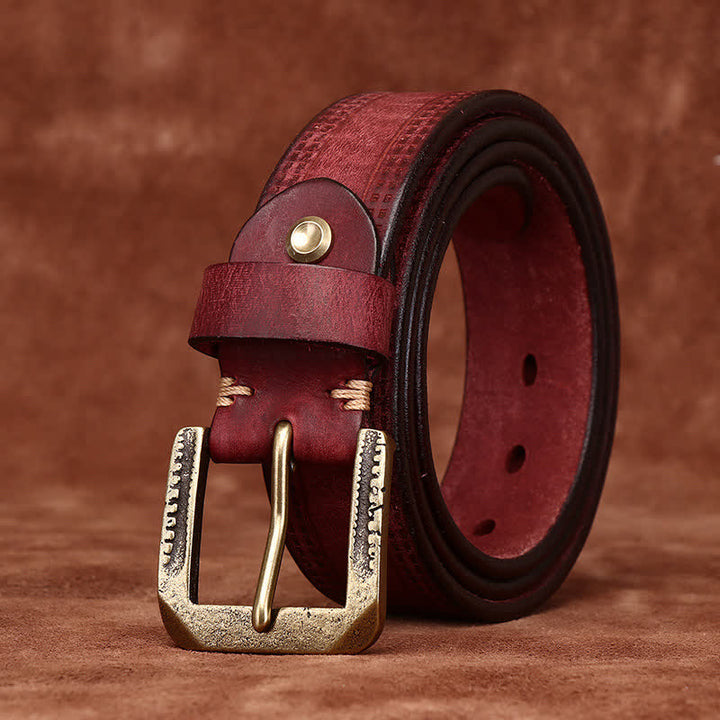 Ceinture en cuir pour homme, style jean décontracté et rétro