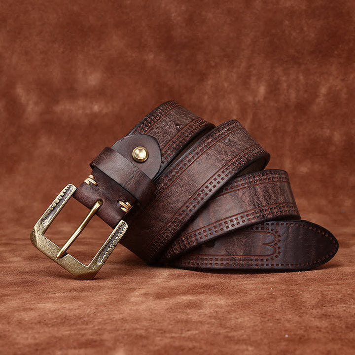Ceinture en cuir pour homme, style jean décontracté et rétro