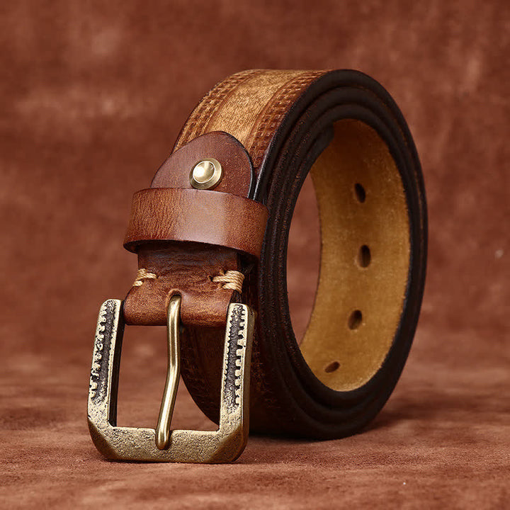 Ceinture en cuir pour homme, style jean décontracté et rétro