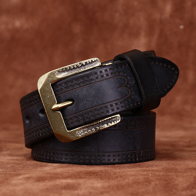 Ceinture en cuir pour homme, style jean décontracté et rétro