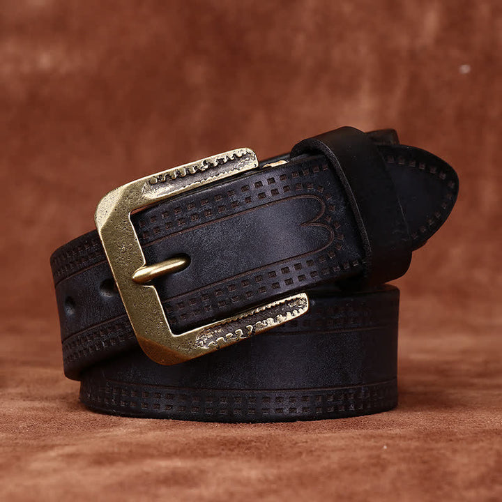 Ceinture en cuir pour homme, style jean décontracté et rétro