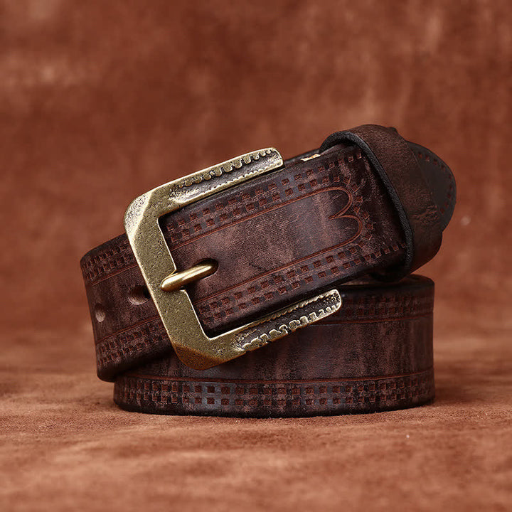 Ceinture en cuir pour homme, style jean décontracté et rétro