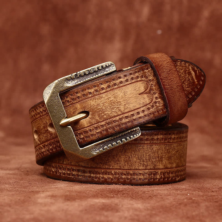 Ceinture en cuir pour homme, style jean décontracté et rétro