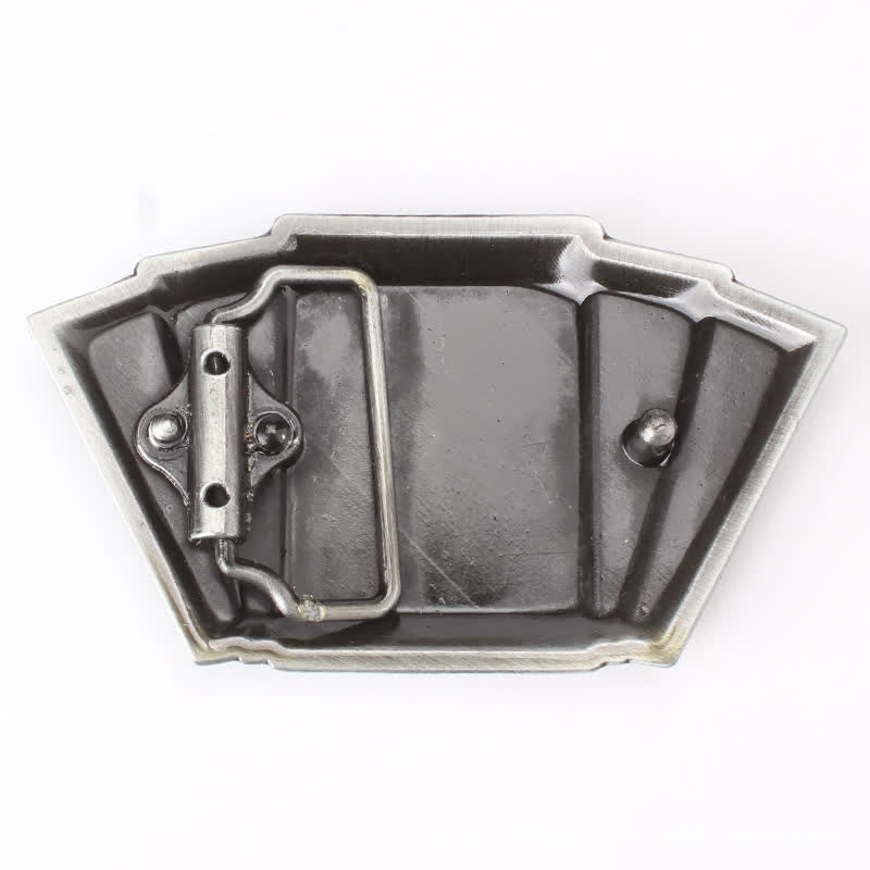 Ceinture en cuir à boucle pour homme avec motif de poker royal flush