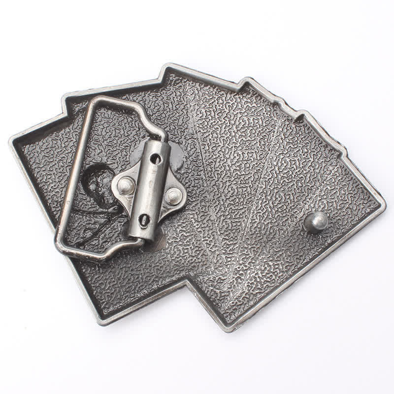 Ceinture en cuir à boucle Poker Flush Skull Pirate DIY pour homme