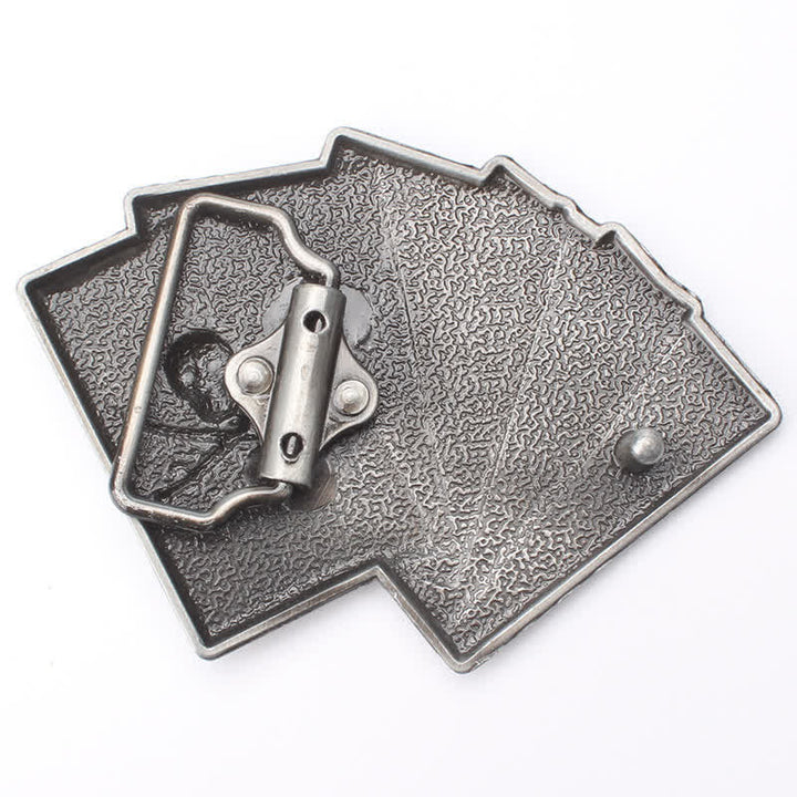 Ceinture en cuir à boucle Poker Flush Skull Pirate DIY pour homme