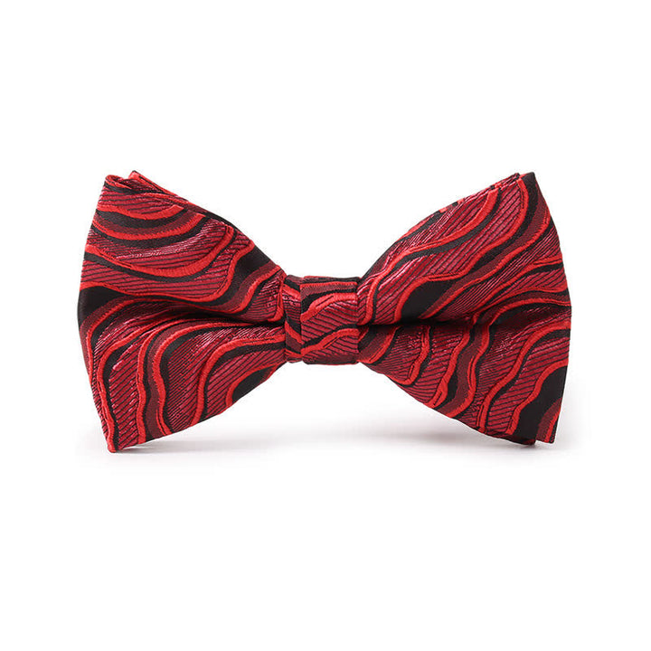 Nœud papillon double épaisseur imprimé vagues océaniques pour homme