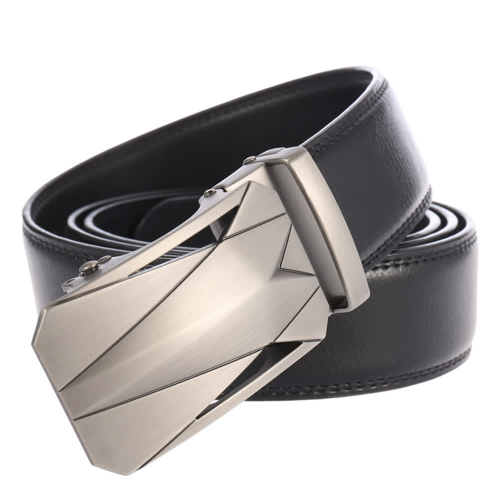 Ceinture en cuir à boucle automatique pour homme, style formel, pour l'extérieur