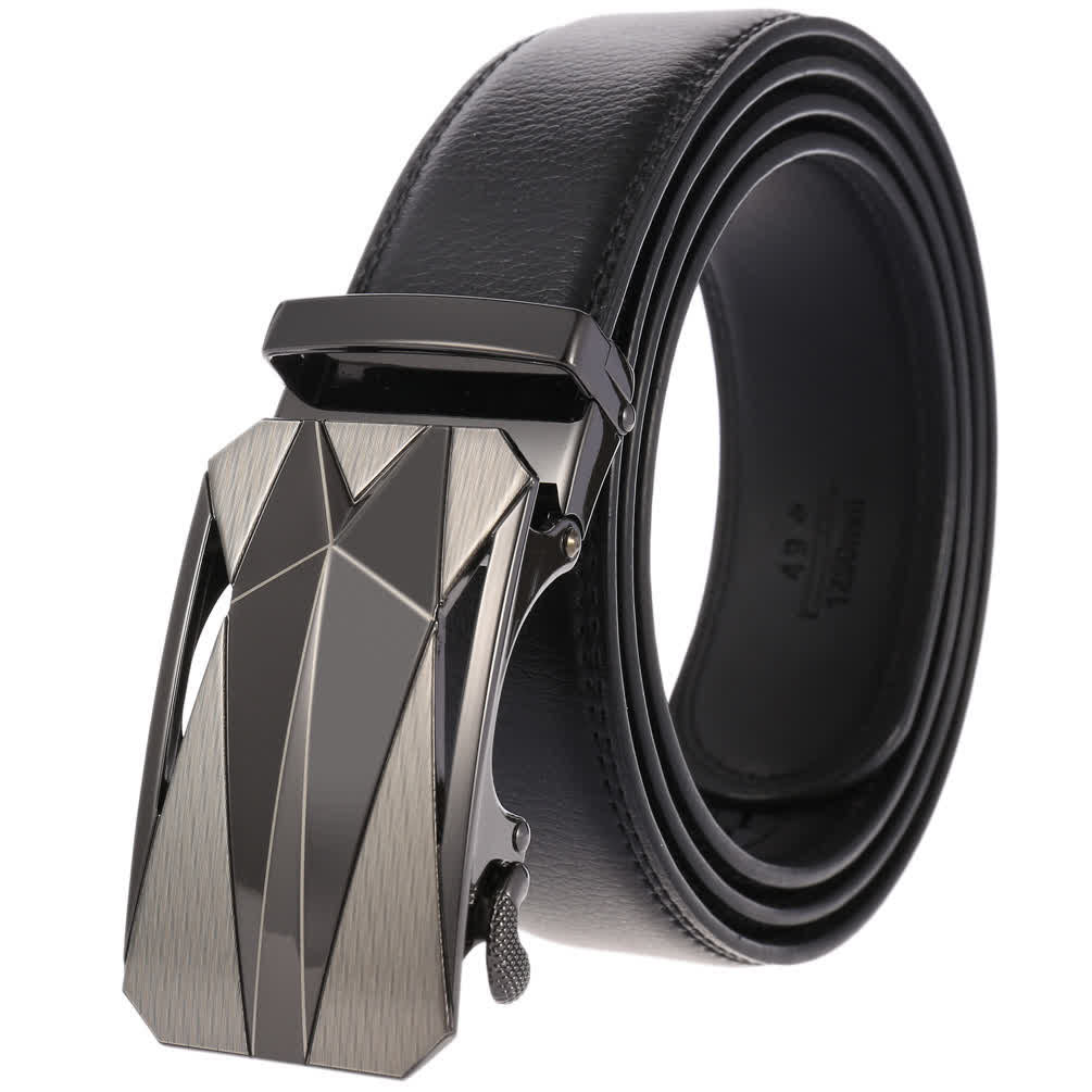 Ceinture en cuir à boucle automatique pour homme, style formel, pour l'extérieur