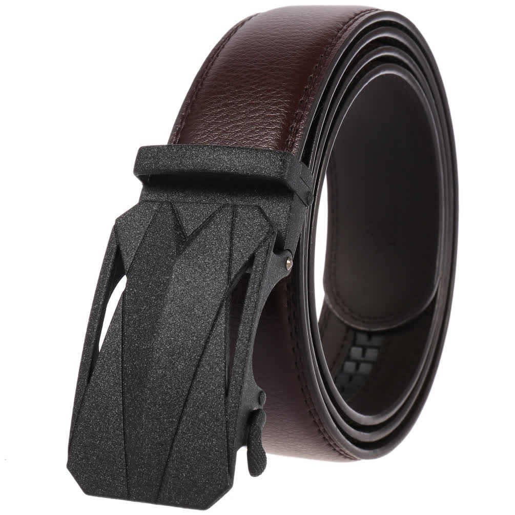 Ceinture en cuir à boucle automatique pour homme, style formel, pour l'extérieur