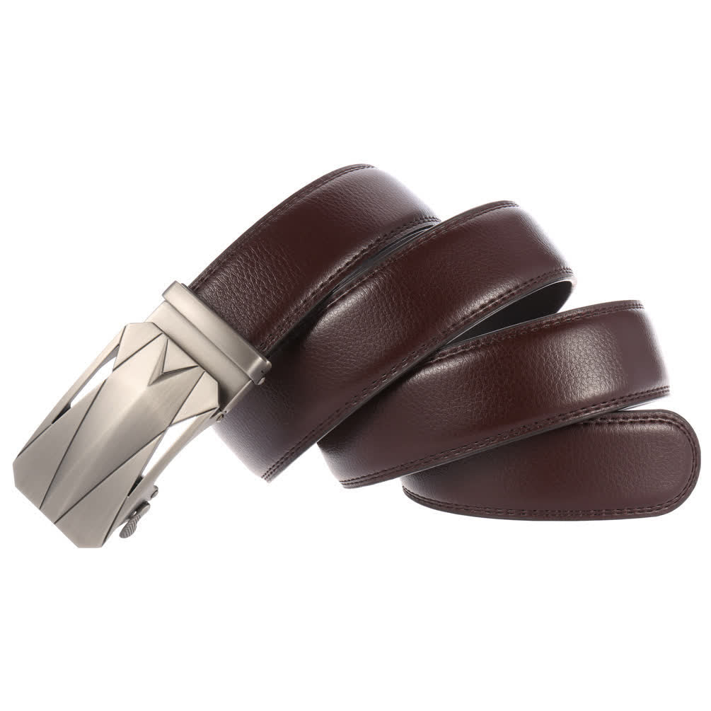 Ceinture en cuir à boucle automatique pour homme, style formel, pour l'extérieur
