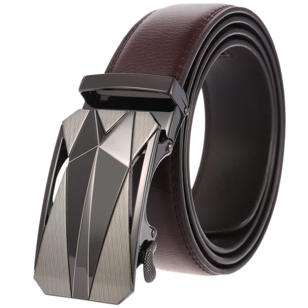 Ceinture en cuir à boucle automatique pour homme, style formel, pour l'extérieur
