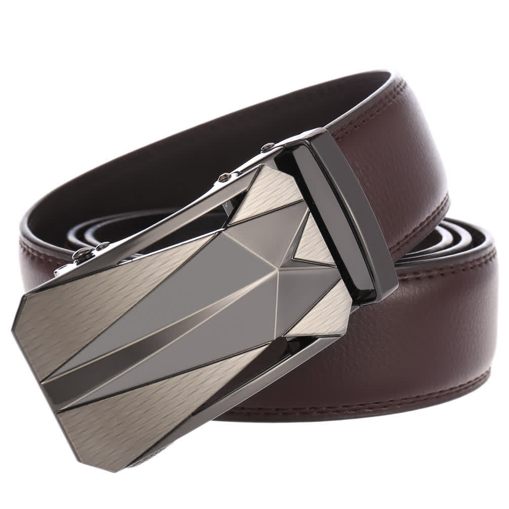 Ceinture en cuir à boucle automatique pour homme, style formel, pour l'extérieur