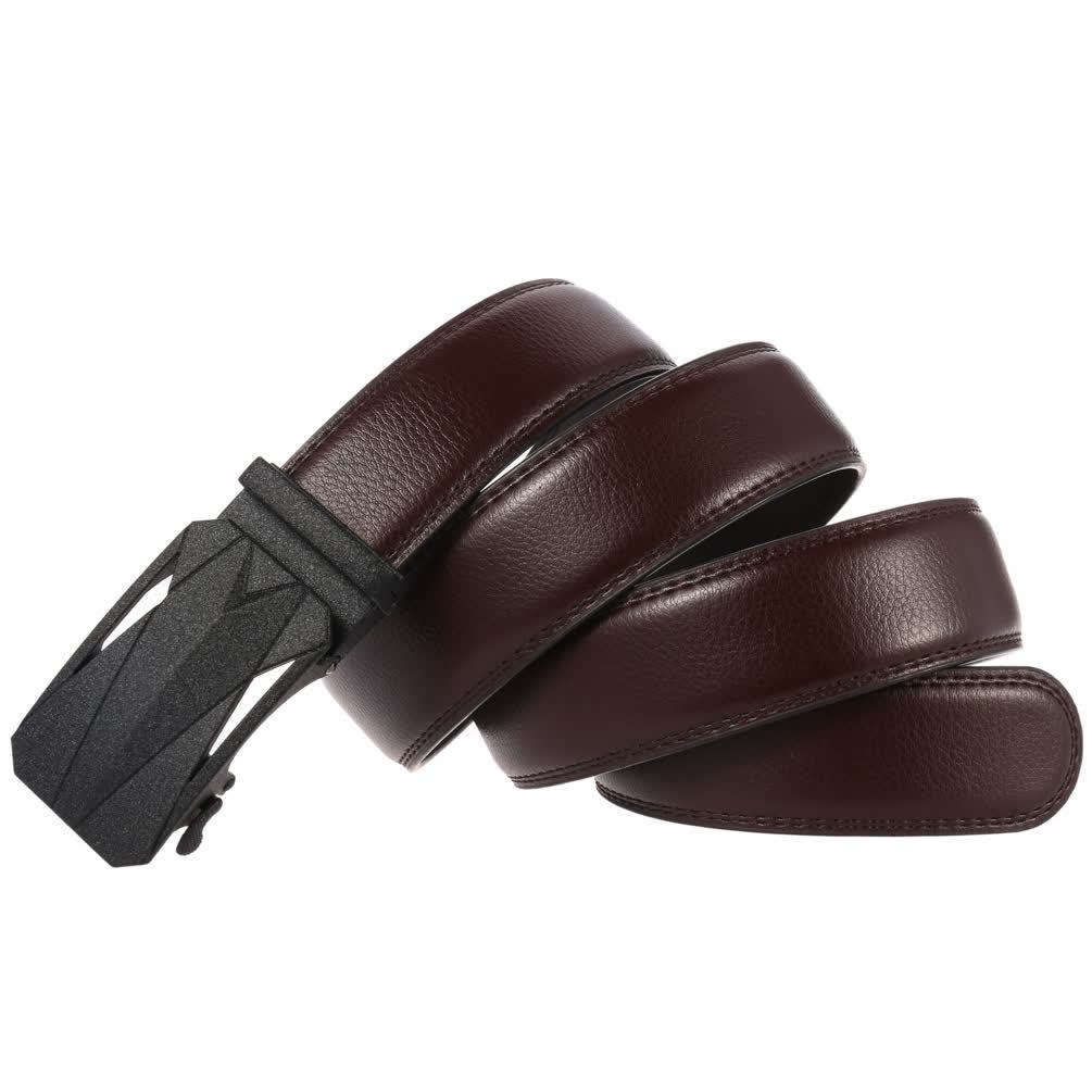 Ceinture en cuir à boucle automatique pour homme, style formel, pour l'extérieur