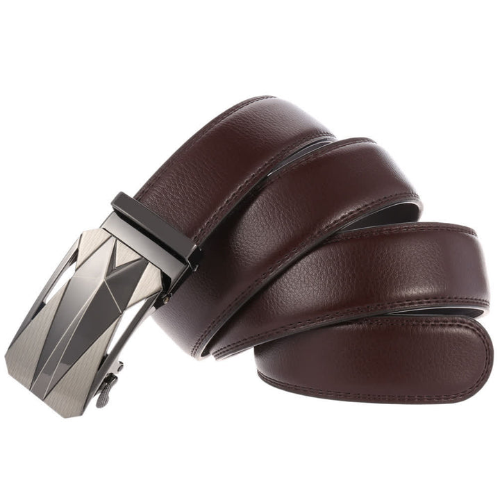 Ceinture en cuir à boucle automatique pour homme, style formel, pour l'extérieur