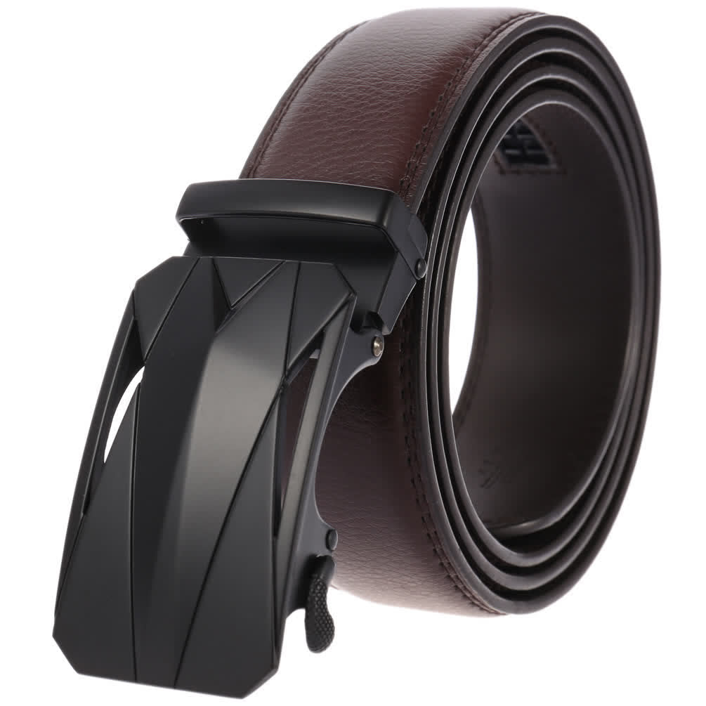Ceinture en cuir à boucle automatique pour homme, style formel, pour l'extérieur